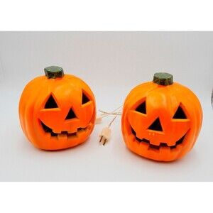 Jack-O-Lantern Light Up Foam Blow Mold Halloween Pumpkins Paper Magic Group 1998